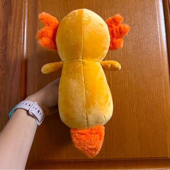 🧡 HEART EYE AXOLOTL PLUSH TOY OCEAN SEA LIFE PET ORANGE SUMMER PLUSHIE - Picture 2 of 4